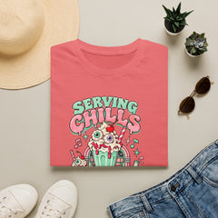 T-Shirt — "Serving Chills" Retro Dessert Graphic Tee (Extra Whipped Cream) - BP - Halloween