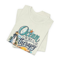 Ocean Is My Therapy T-Shirt — Beach Lighthouse Sunset Tee