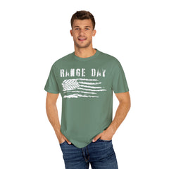 Range Day - FADED PRINT - T-shirt - Military Branches, Right to Bear Arms, American Flag