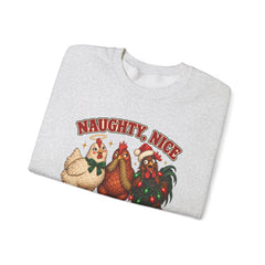 "Naughty, Nice & Slightly Feral" Holiday Christmas Crewneck Sweatshirt