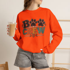 Dog Crew Sweatshirt – "B Crew" Paw Print Graphic Crewneck