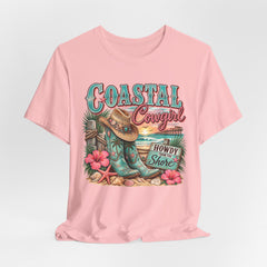 Coastal Cowgirl Tee — "Howdy Shore" Beach Western Graphic T-Shirt