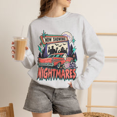 Nightmares Retro Movie Crewneck Sweatshirt- Halloween Vibes
