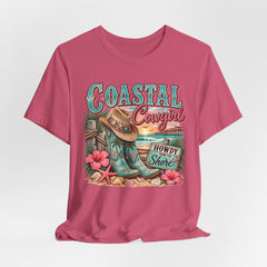 Coastal Cowgirl Tee — "Howdy Shore" Beach Western Graphic T-Shirt
