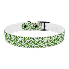 Dog Collar - Green Leprechaun Hats and Green Hearts Design