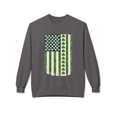 St. Patrick's Day Shamrock Flag Crewneck Sweatshirt