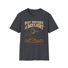 Dust, Distance & Daylight T-Shirt — Vintage Windmill Graphic Tee for Outdoor Lovers- Southern Heritage