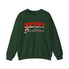 Christmas Crewneck Sweatshirt - Santa's Belt and Hat Design