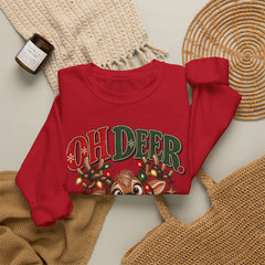Oh Deer Christmas Sweatshirt — Cute Reindeer Holiday Crewneck