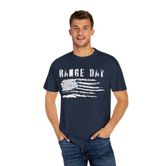 Range Day - FADED PRINT - T-shirt - Military Branches, Right to Bear Arms, American Flag