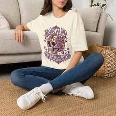 "Dead Gorgeous" T‑Shirt- Skull Floral- Halloween Vibes