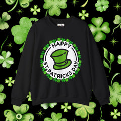 Happy St. Patrick's Day Unisex Crewneck- Leprechaun Hat