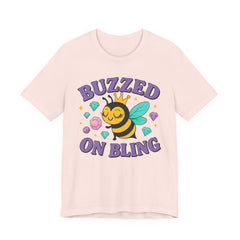 Buzzed on Bling - Bee T-Shirt | Fun Unisex Tee for Bee Lovers and Jewelry Lovers alike