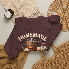 Crewneck Sweatshirt — "Homemade Ice Cream Social" Vintage Ice Cream Maker Design