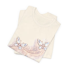 Butterfly Sparkle Tee — Pastel Crystal Butterflies Graphic T-Shirt