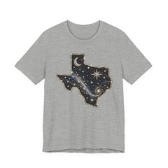 Texas Night Sky Tee — Celestial Moon & Stars State Graphic T-Shirt