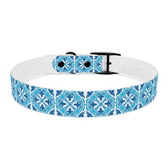 Dog Collar- Blue Mexican Talavera Tile Print