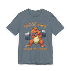 Jurassic Gains- Fitness T-shirt for Gym Workouts