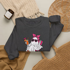 Boo-gie Bitch Ghost Crewneck Sweatshirt — Cute Retro Halloween Graphic