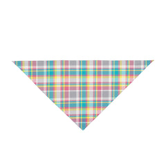 Pet Bandana - Teal & Pink Plaid