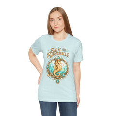Sea the Sparkle Seahorse T-Shirt — Nautical Mermaid Beach Tee