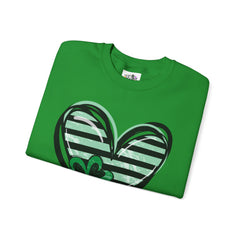St. Patrick's Day Heart Sweatshirt - Unisex Heavy Blend Crewneck