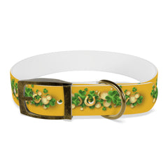 Gold Dog Collar - St Patrick's Day Horseshoe & Coin Design