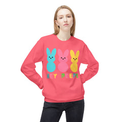 Hey Peeps Midweight Softstyle Fleece Crewneck Easter Sweatshirt