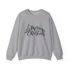 "Merry Christmas" Crewneck, Unisex Sweater, Winter Fashion, Festive Apparel, Holiday Gift, Christmas tree