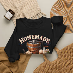 Crewneck Sweatshirt — "Homemade Ice Cream Social" Vintage Ice Cream Maker Design