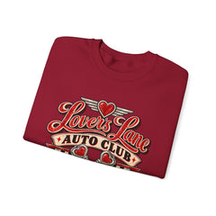 Lovers Lane Auto Club Vintage Racing Graphic Crewneck Sweatshirt- Valentine