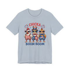 Chicka Boom Boom Patriotic Chickens Tee - 4th of July USA Shirt
