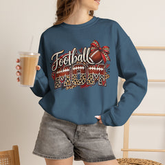 Football Mom Crewneck Sweatshirt — Leopard & Bow Team Spirit