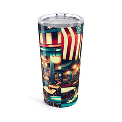 1950s Pop Art inspired Patriotic Art Tumbler 20oz