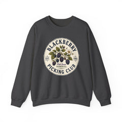 Blackberry Picking Club Crewneck Sweatshirt — Vintage Fruit Patch Design