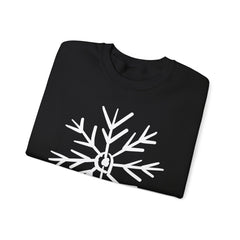 Cozy Snowflake Crewneck Sweatshirt for All Seasons |Hand drawn, Lounging, Holidays, Snow