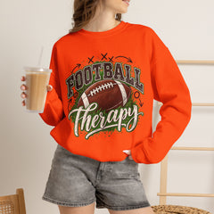 Football Therapy Sweatshirt — Vintage Football Graphic Crewneck
