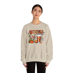 Witches Drink Up Sweatshirt, Unisex Halloween Apparel, Cozy Fall Sweatshirt, Spooky Season Gear, Perfect for Halloween Parties