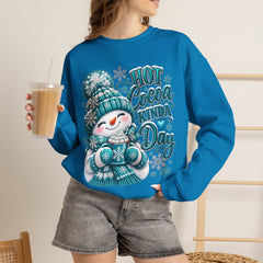 Hot Cocoa Kinda Day Sweatshirt- Winter- Christmas- Snowman