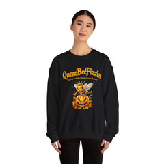 Fall Queen Bee Crewneck Sweatshirt - Halloween Pumpkin Design