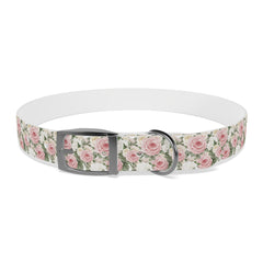 Dog Collar- White and Pink Roses