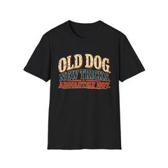 Old Dog New Tricks T-Shirt – "Absolutely Not" Vintage Graphic Tee