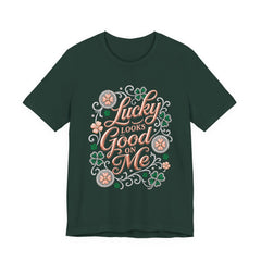 Lucky Looks Good On Me T‑Shirt — St. Patrick’s Day Clover Graphic Tee