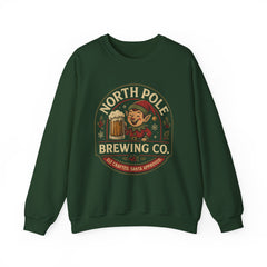 North Pole Brewing Co. Holiday Sweatshirt, Christmas Gift, Unisex Cozy Crewneck, Winter Apparel, Elf Festive Casual Wear