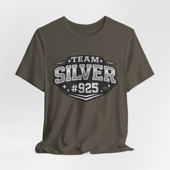 Team Silver #925 T‑Shirt — Vintage Sports Shield Tee - BP Jewelry