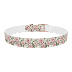Dog Collar- White and Pink Roses