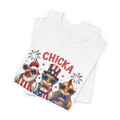 Chicka Boom Boom Patriotic Chickens Tee - 4th of July USA Shirt