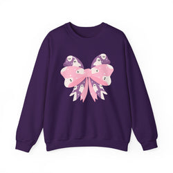 Ghost Bow Heavy Blend Sweatshirt - Halloween Ghost Bow Design