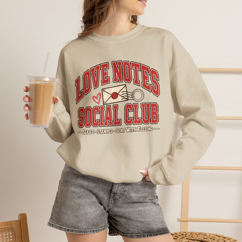 Love Notes Social Club Sweatshirt — Retro Valentine Crewneck