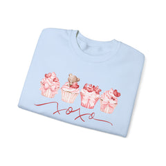 Pink Cupcakes and Bear Valentine's Day Sweatshirt